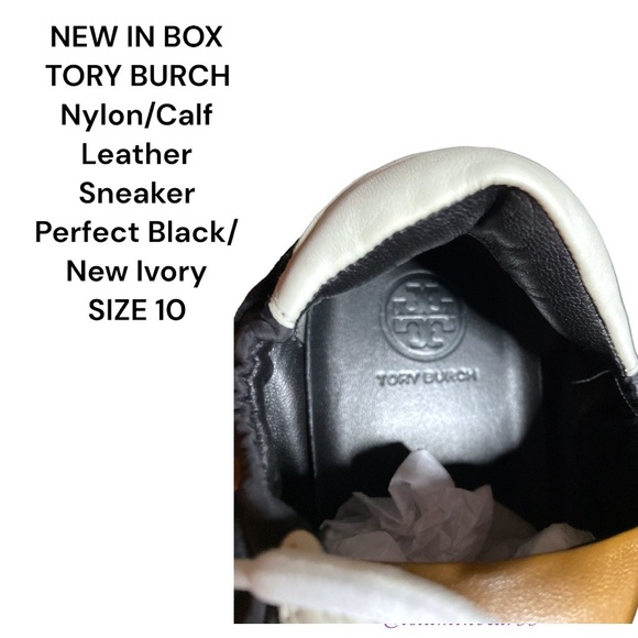 BRAND NEW TORY BURCH NYLON/CALF LEATHER SNEAKERS IN BOX-SIZE 10-UNIQUE DESIGN - Picture 11 of 16